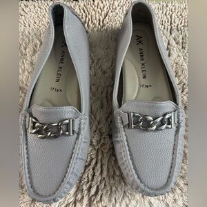 Anne Klein Silver Chain Loafers